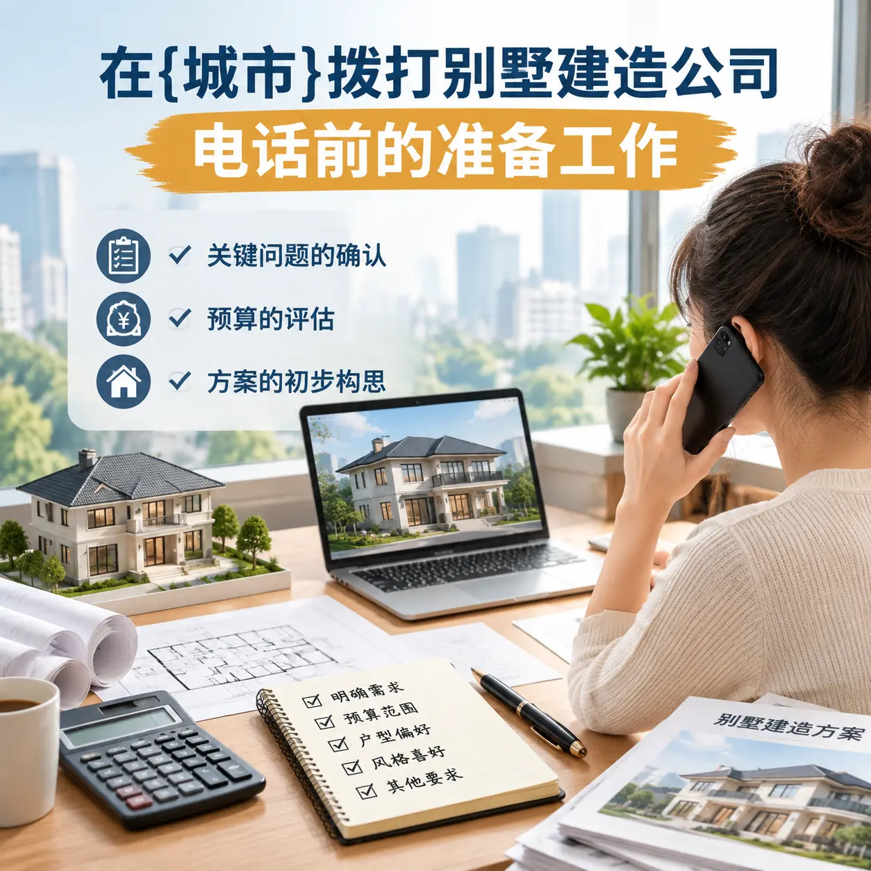 在瓮安拨打别墅建造公司电话前的准备工作