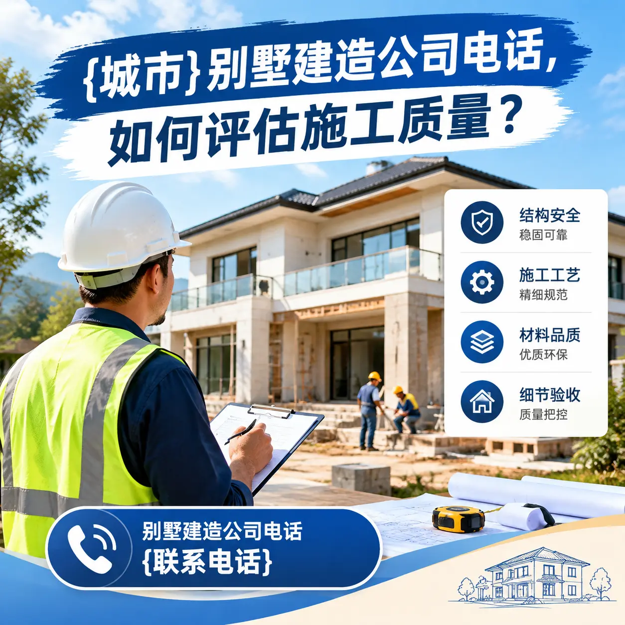 瓮安别墅建造公司电话，如何评估施工质量？