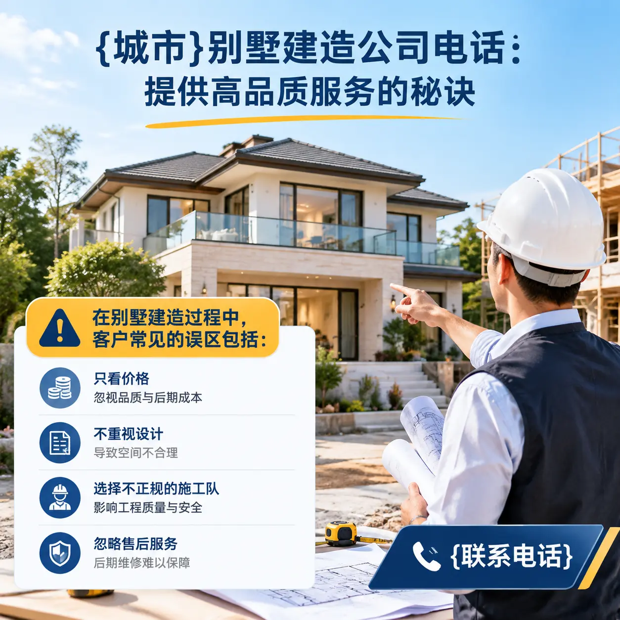 瓮安别墅建造公司电话:提供高品质服务的秘诀