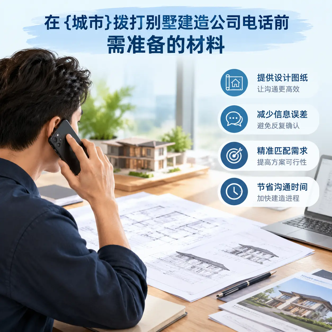 在瓮安拨打别墅建造公司电话前需准备的材料